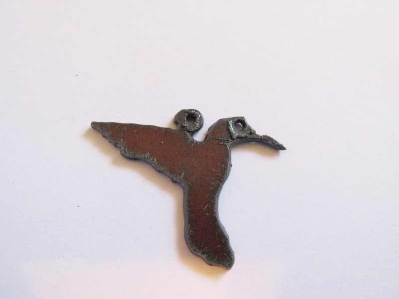 (image for) Hummingbird metal pendant #SS012-1.25